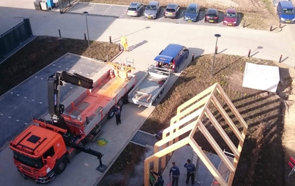Kramer Houtbewerking montage staande constructie