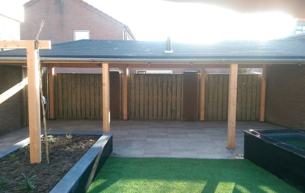 Kramer Houtbewerking resultaat overkapping