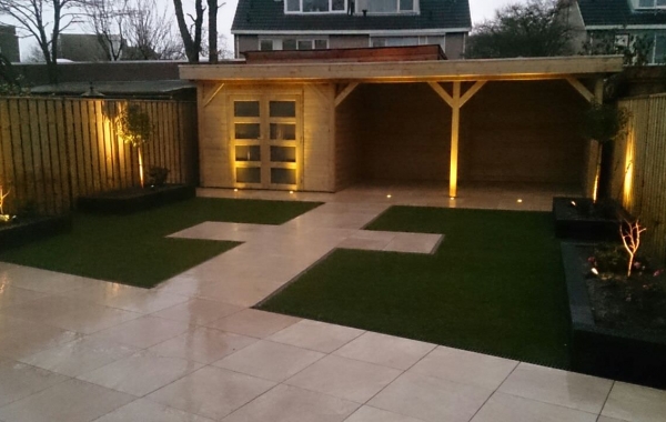 Kramer Houtbewerking tuinhuis met luifel